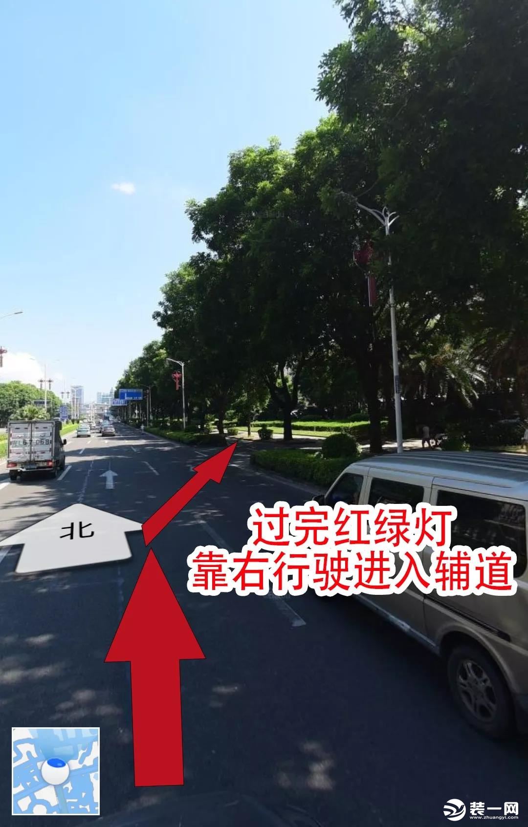 ▼进入辅道前进50米右转即可进入八方新越啦!